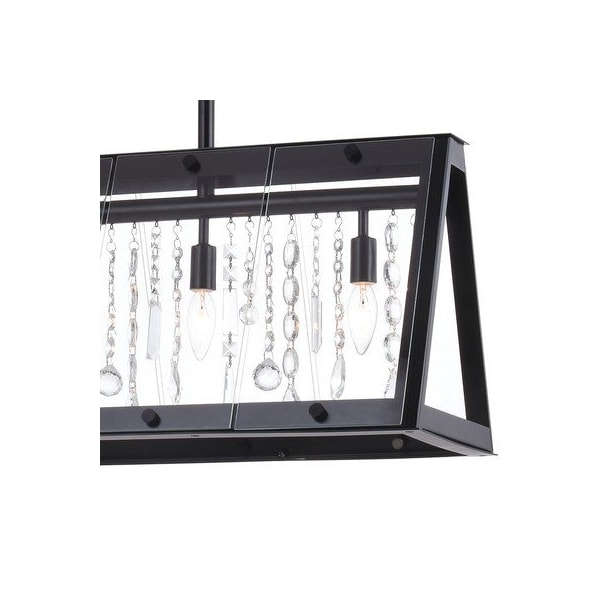 Tremont 36.5 In. W 5 Light Linear Chandelier Matte Black